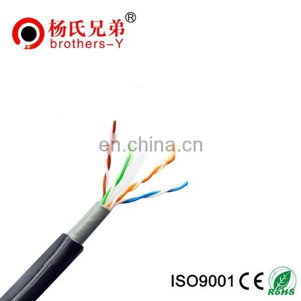 1000ft Bulk PE Sheathed 4 Pairs 24AWG Copper Cat5e Outdoor UTP Cable