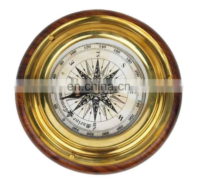 vintage brass compass