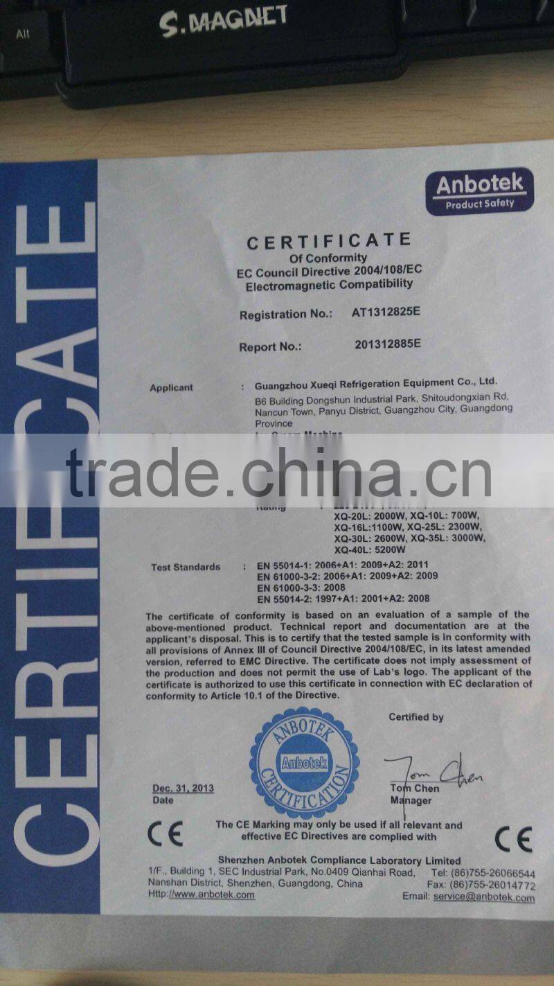 2016 new products medium soft table top Low Noise Chinese new style ice cream machine model