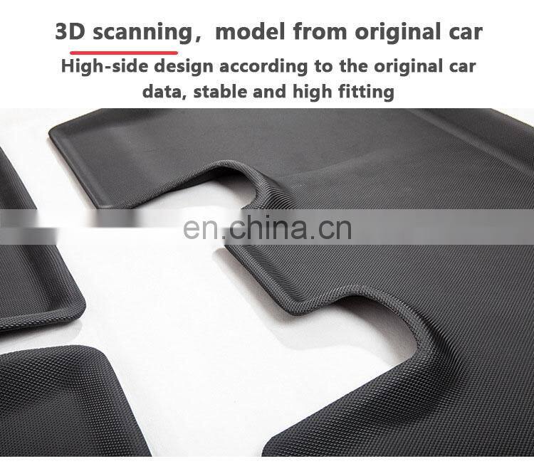 2021 style 3D floor mats for tesla model y car parts easy to wash