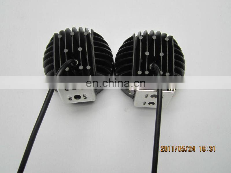 Lantsun round led light 4" inch 27W LED Working Light Spot Flood Lamp Motorcycle Tractor Truck Trailer SUV for JEEP Offroad