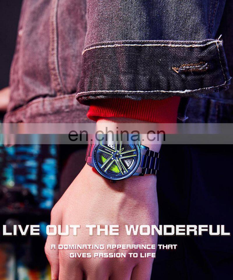 SANDA P1090 Military Brand Quartz Wristwatches Men's Watches Luxury Fashion Casual Wheel Series Dial Watch