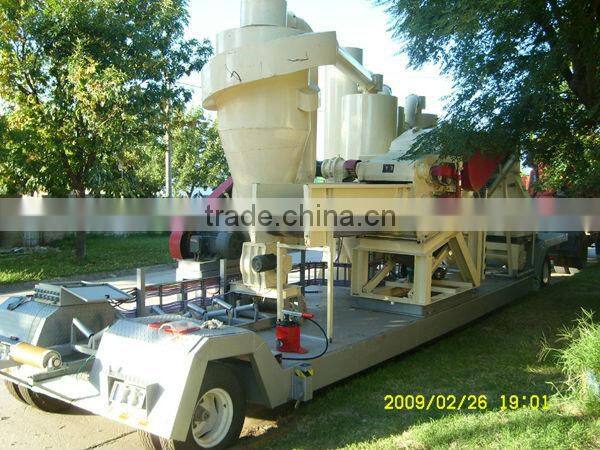 mobile wood pellet production line/wood pellet mill
