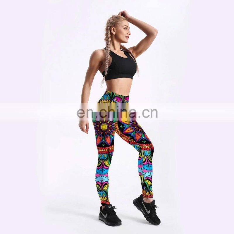 2020 Latest style Leggings sublimation printing Legging Women Calf-Length White Pants Black Casual Capri's Hot Elastic Legging