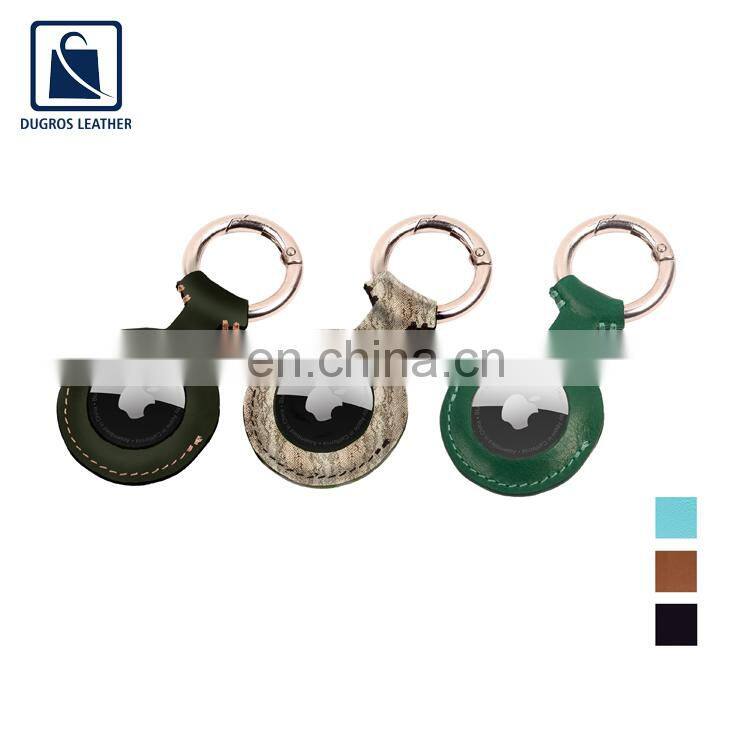 Leading Manufacturer of 2021 New Arrival Elegant Design Luxury Fashion Style Genuine Leather Airtag Key Chain