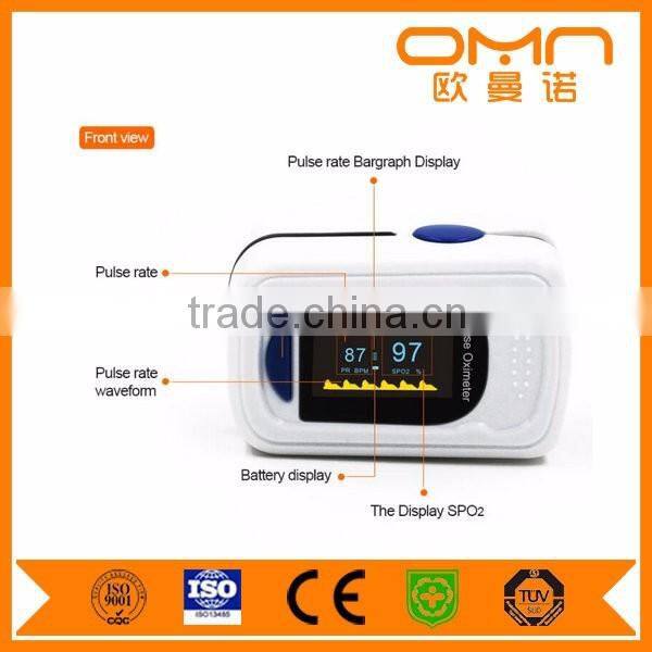 Fingertip Alarm Pulse Rate Oximeter Oxymeter Oximetry Spo2 OLED Blood Oxygen Saturation PR Meter with Wave Form