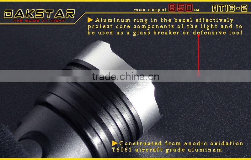 DAKSTAR HT16-2 CREE XML T6 850LM 18650 Aluminum Hunting LED Lights Moving Head Light