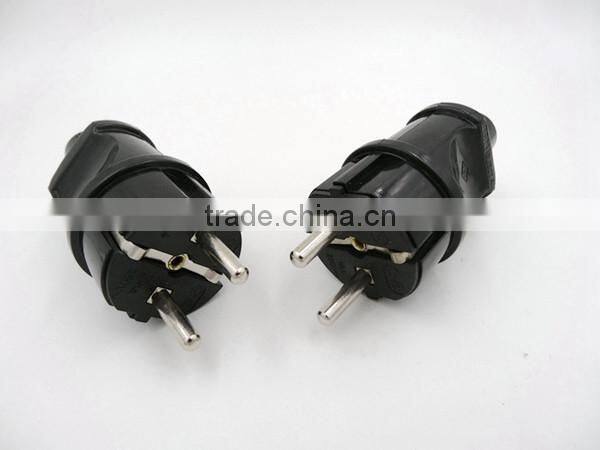 Germany Schuko Detachable PVC AC Power Cord Plug