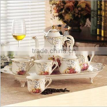 Antique Royal Porcelain Tea Cup Set For 6 Person