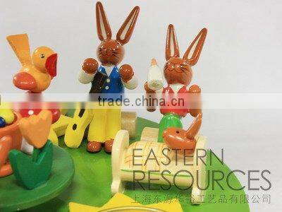 Easter Rabbit Pyramid - Wooden Easter Decoration