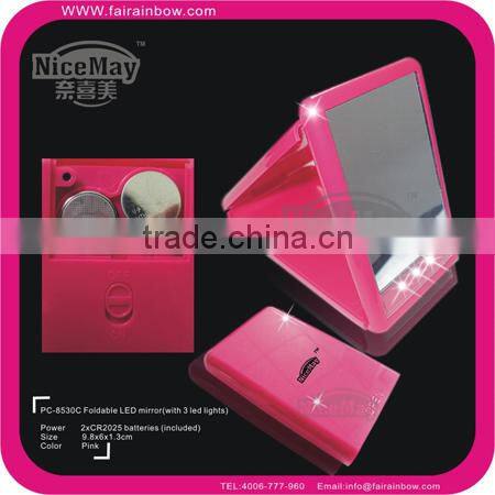 Foldable LED Lighted Makeup Mirror