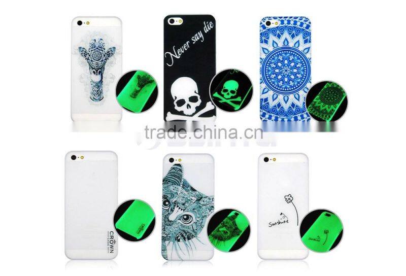 Special Painted Luminous Skull Mobile Phone Case For iPhone 6S Plus 5S SE