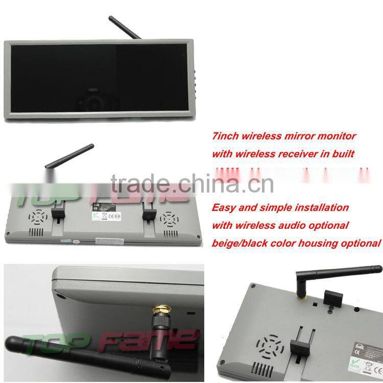 RV-701WS 12V car wireless reversing camera with rearview mirror for sales