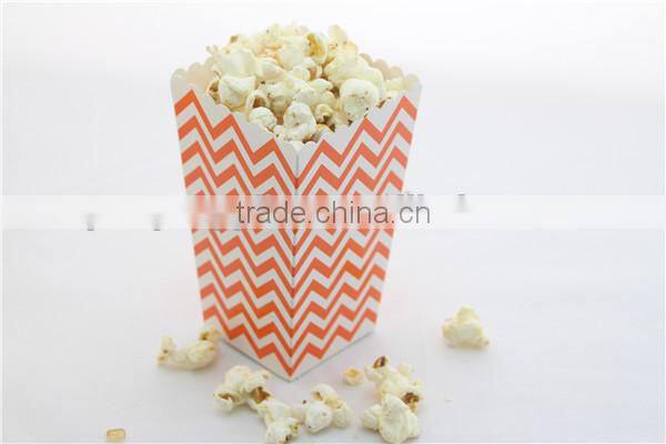 Pink Striped Treat Box Customized Popcorn Boxes