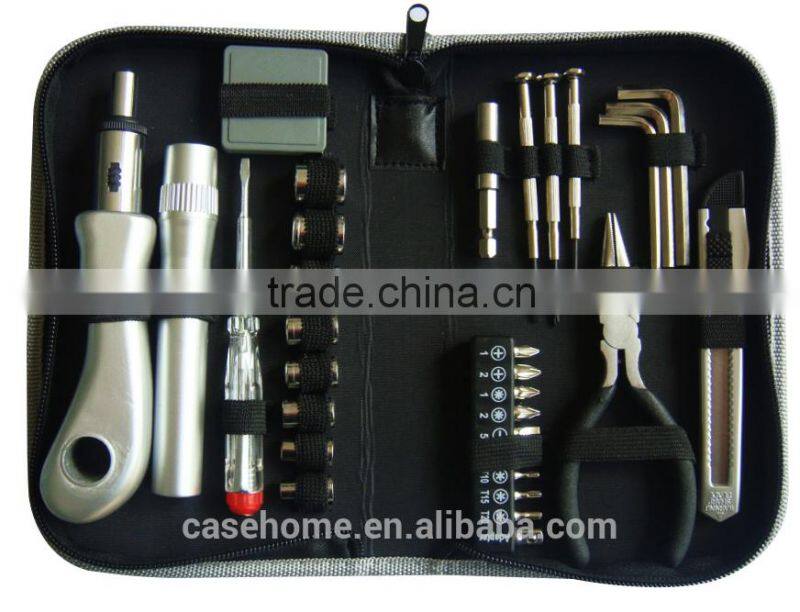 Customized pu leather repair tool bag with zipper,PU leather bag for maintenance tool