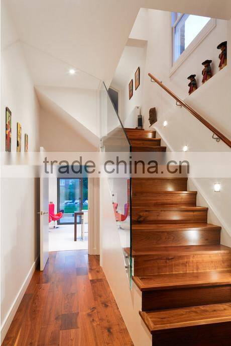 prefinished black walnut stair treads cover with left returns