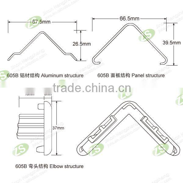 Various Color Vinyl Resin Corner Guards with Aluminum Retainer inside