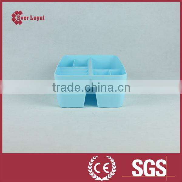 Blue quality products cosmetic container ,makeup storage with grid