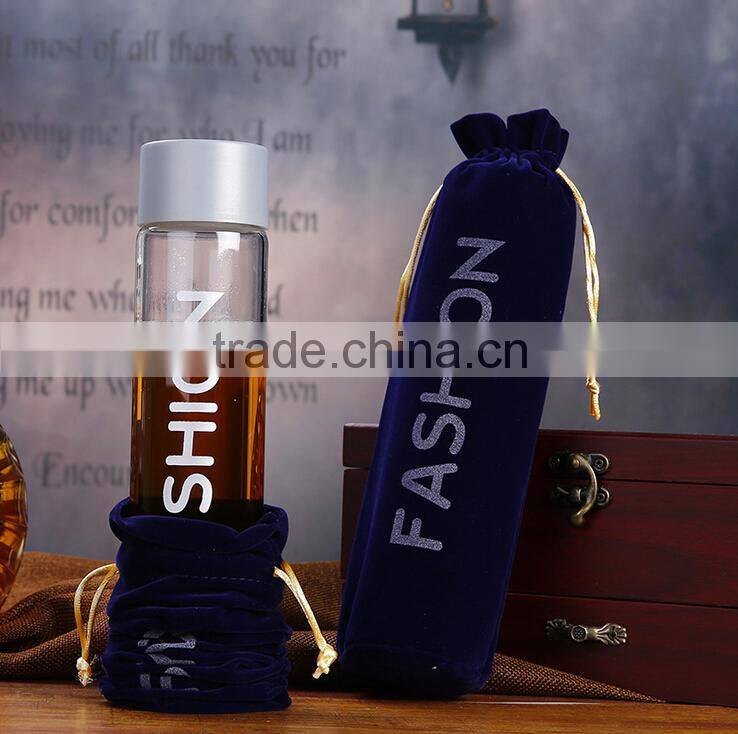 Glass made Fahion water bottle with bag