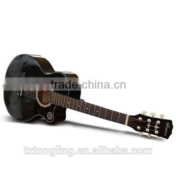 Differrent color quality student beginner 38 Size Ripple Pattern Colour basswood acoustic folk guitar