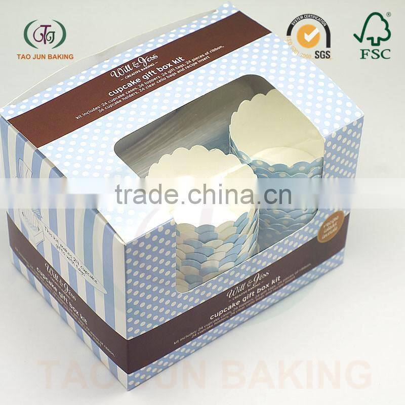 square golden paper cupcake holder