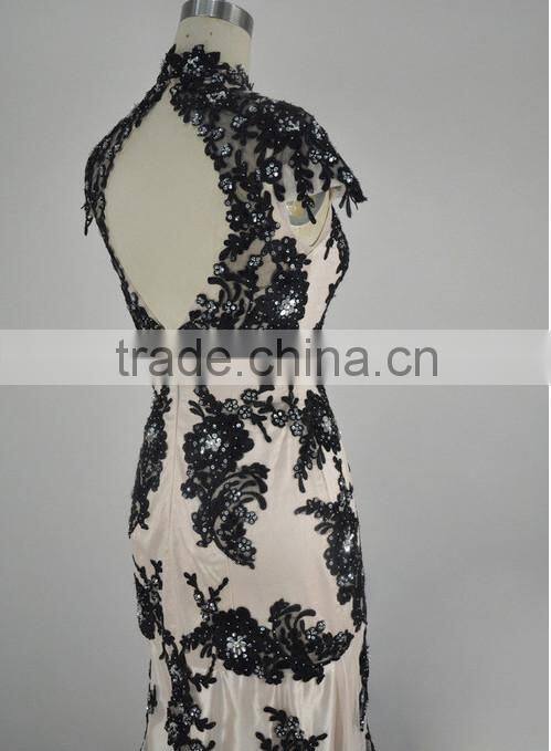 Sexy Zuhair Murad Black Embroidery Red Carpet Dress Floor Length Gown Dress For Party Vestidos Femininos TPD316
