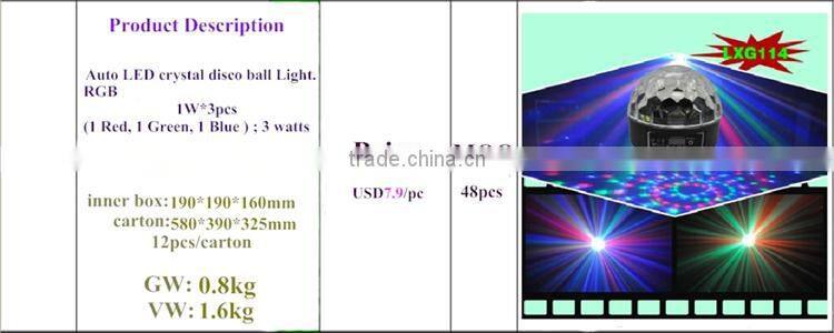 led crystal magic ball light Indoor LED Crystal disco ball Light