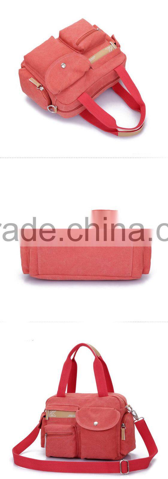 New Design Fashion Lady Zipper Canvas Bag