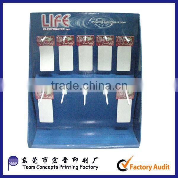 3 tier cardboard paper counter display for shop retail