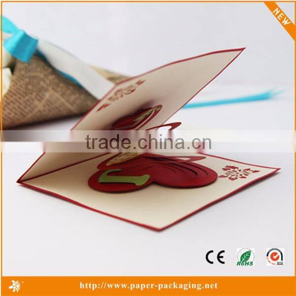 Unique design of the pop up card heart of the love pop up card