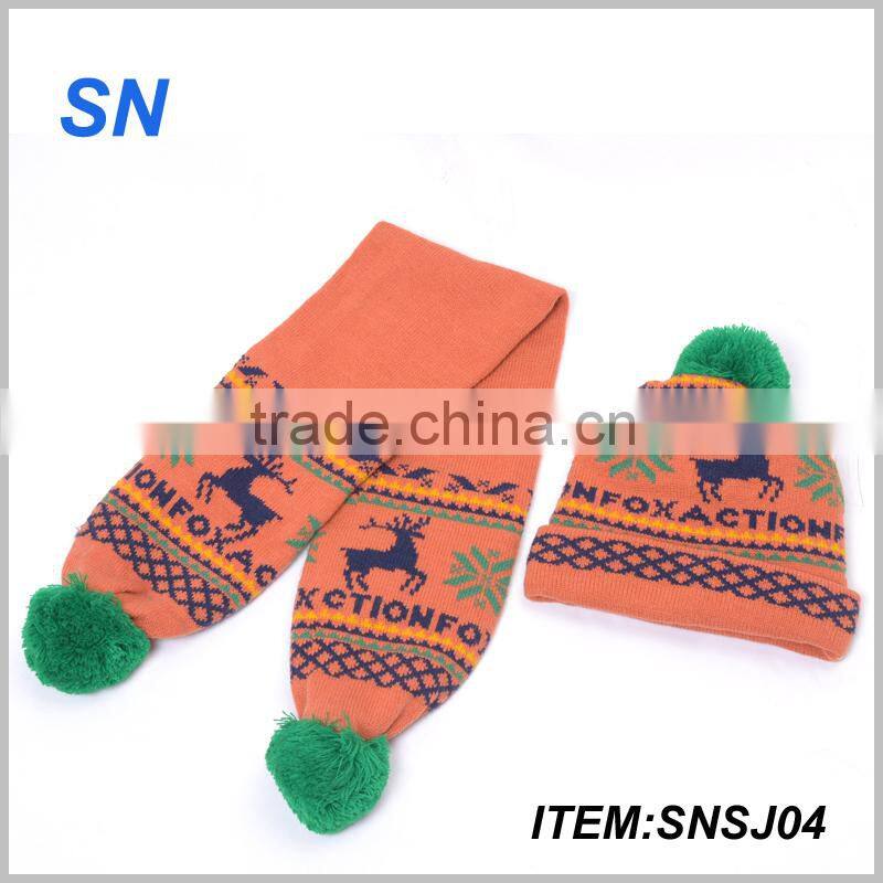 2015 fashion snowflake deerlet print scarves