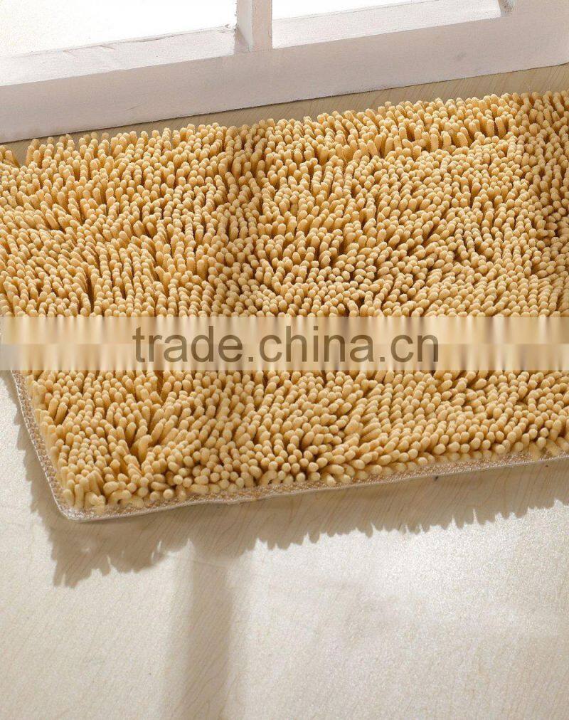 100 polyester 40x60cm chenille microfiber bath mat