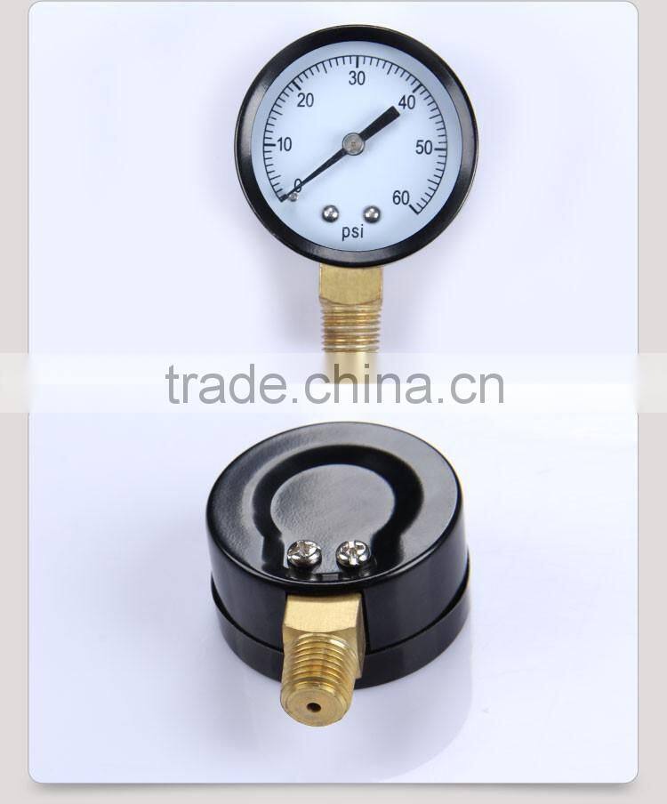 npt1/8 1500psi black 20mm mini pressure gauge Stainless steel pressure gauge