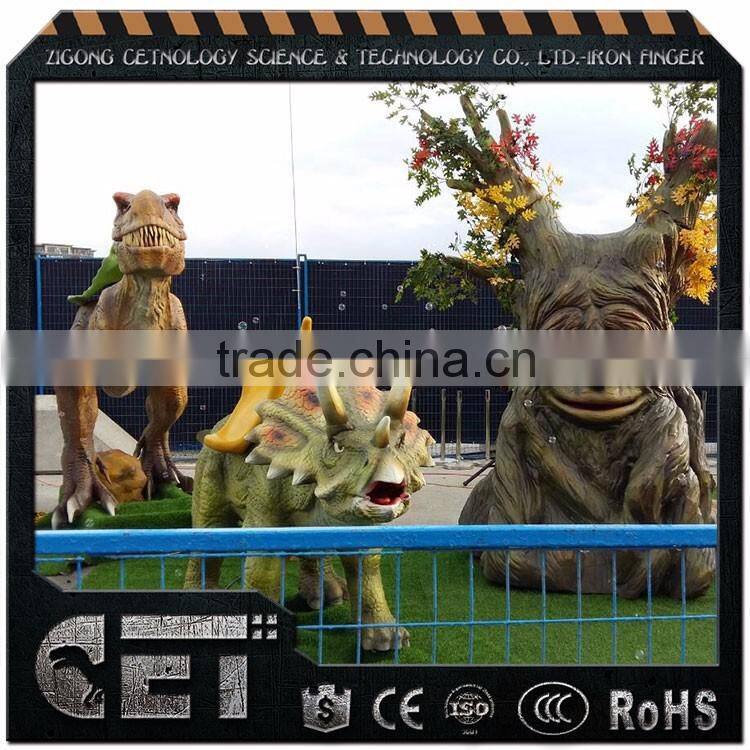 walking dinosaur rides animatronic Triceratops rides riding dinosaur for amusement park