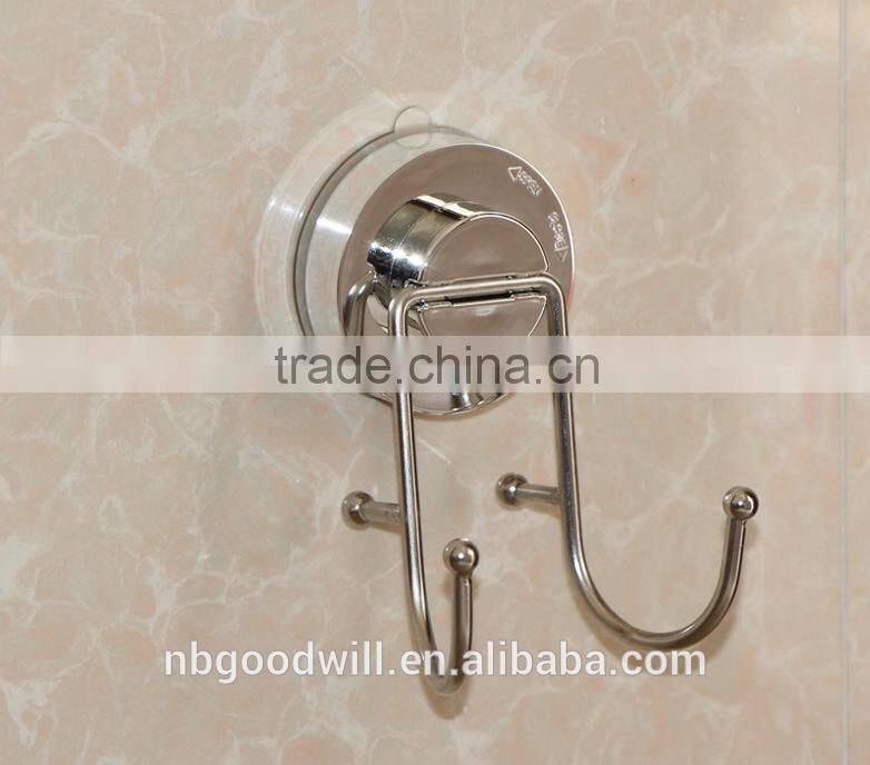 Stainless steel hook powerful suction hook, European simple stainless steel sucker hook