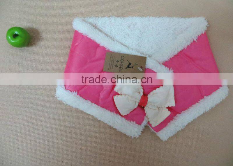 New product high quality winter warm children's lovely scarf with bowknot WJ-650