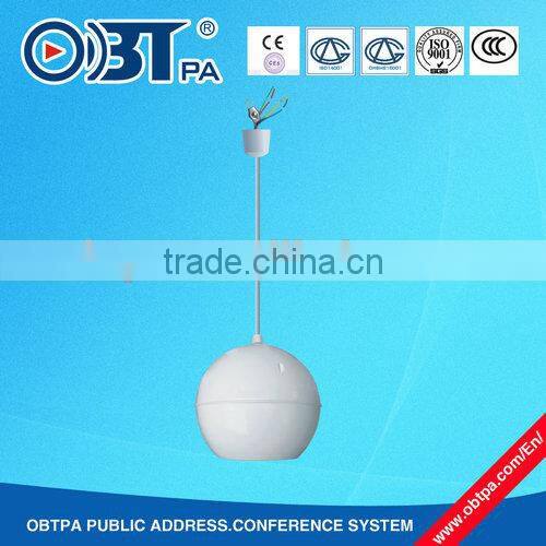 Elegent ball hanging ceiling loudspeaker 100v 20w for coffee shop,shopping mall,lobby