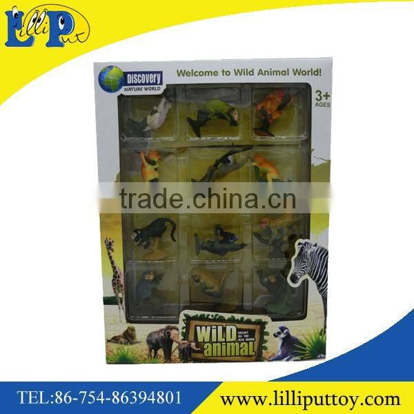 Funny wild aniaml antelope toy set with window box