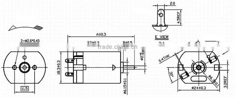 6V DC Small Electric Carbon Brush Motor for Toys and hair Remover