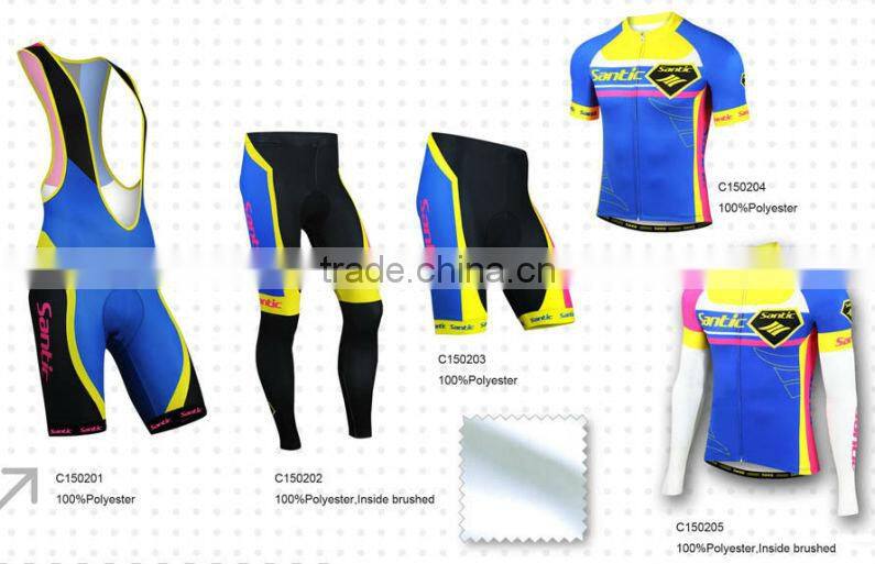 2015 new design sublimation short men bib cycling wear collection