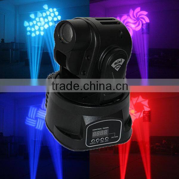 Beam spot RGB 15w led mini moving head light stage/disco/party light