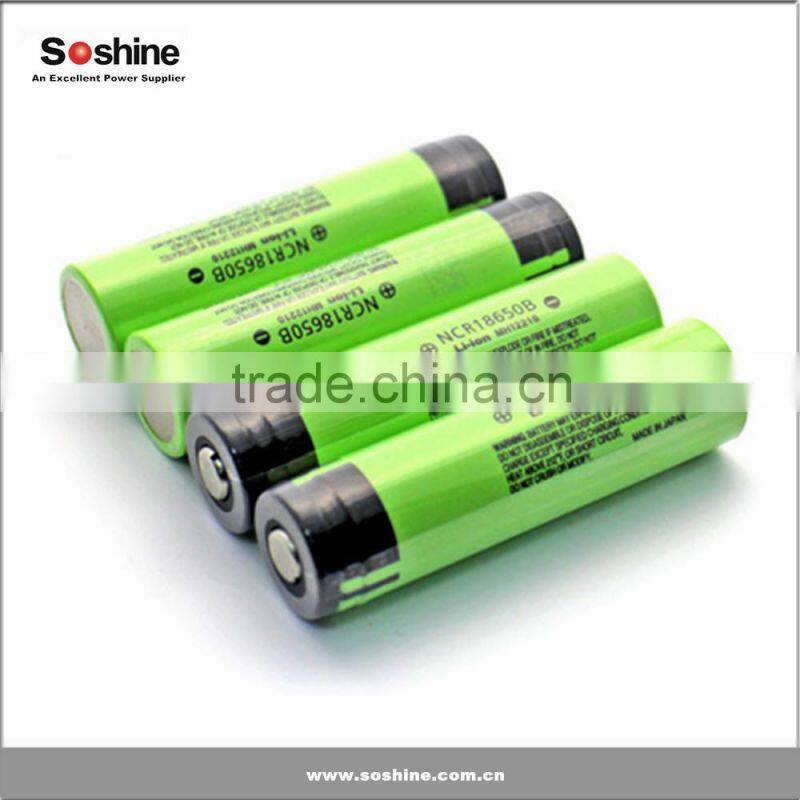 3.7V NCR18650B 18650 3400MAH button top battery with protection