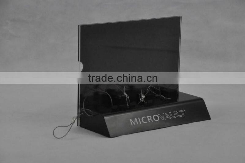 Black Acrylic Display With Metal