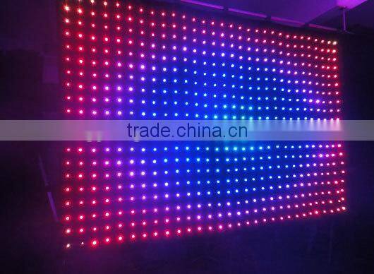 P10 2X3M Concert backdrops stage fashion foldable led video cloth/led fabric vision curtains
