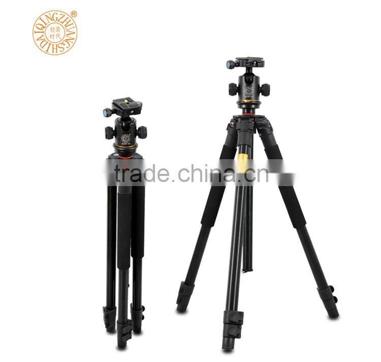 Q360 Aluminum king joy SLR camera tripod with panorama ballhead 59 inch photographic tripod for digital video SLR with carry bag
