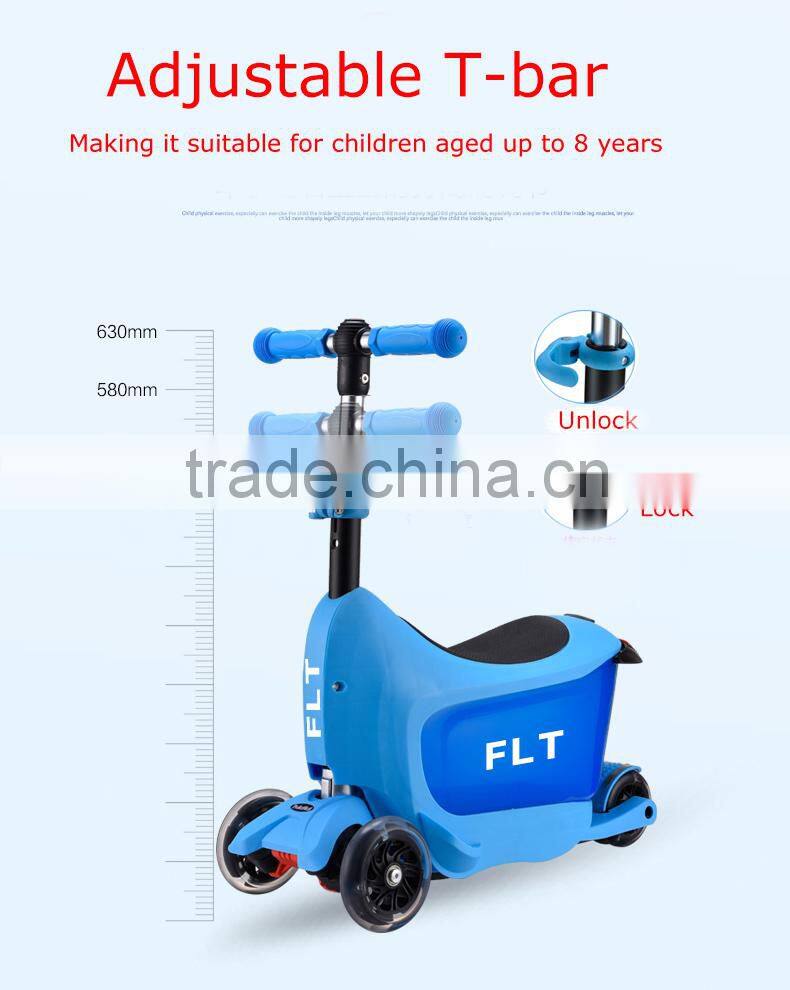 High quality multifunctional wholesale kids scooter with storage
