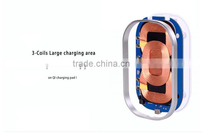 QI Wireless Charger T300 for Galaxy S3/S4, Note 3/Note2, Nokia Lumia 920, LG Nexus 5/4/7 with receiver