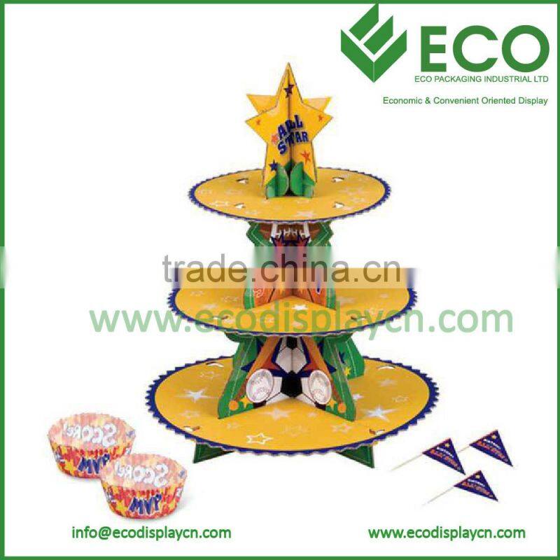 China wholesale cardboard cake stand for decoration, tiered cake stand