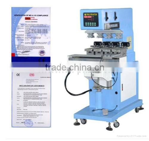 4-Colour Sealed Cup Pad Printer Machine for golf balls LC-SPM4-200T