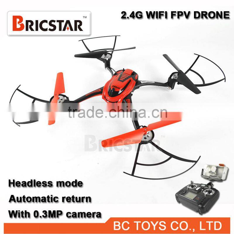 Hot new product wifi rc quadcopter fpv headless mode toys with built-in camera.